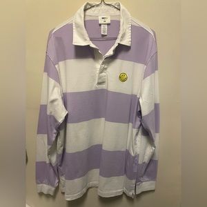 Smileys x H&M Mens USED Rugby long sleeve shirt